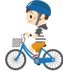 自転車に乗っている小学生イラスト