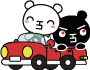 車に乗っているていたん＆ブラックていたんイラスト