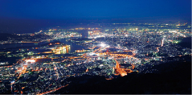 100億ドルの夜景（皿倉山からの眺望）写真