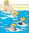 夏休みジュニア水泳教室イラスト