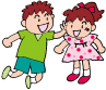 男の子と女の子のイラスト