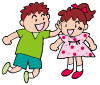 男の子と女の子のイラスト