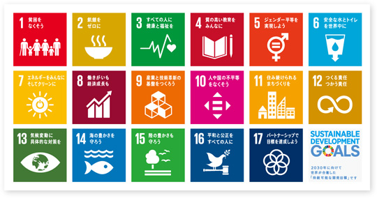 SDGs17のゴールイラスト