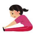 柔軟体操をする女性のイラスト