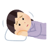 眠れない女性のイラスト