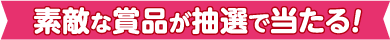 素敵な賞品が抽選で当たる！