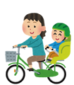 自転車二人乗りイラスト