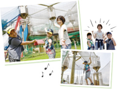 空中冒険遊具「あみ〜ご!」写真