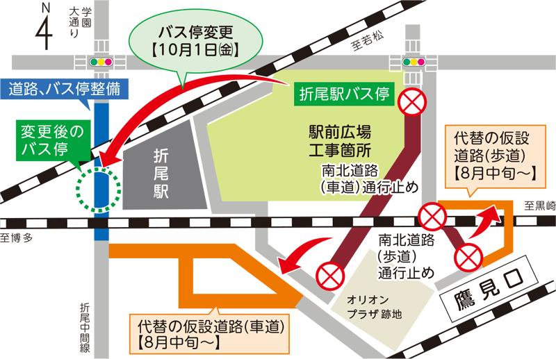 折尾駅周辺地図