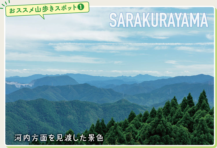 おススメ山歩きスポット(1)
SARAKURAYAMA　河内方面を見渡した景色
