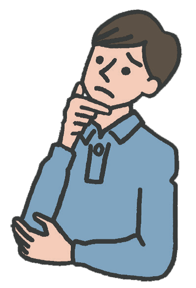 考える男性のイラスト