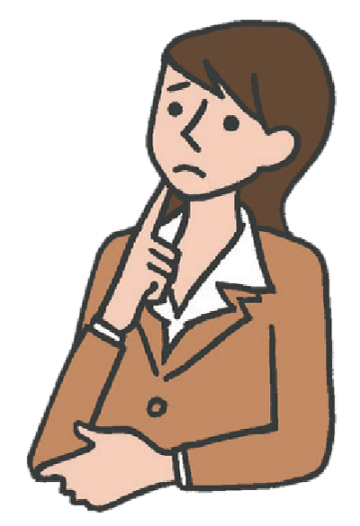 考える女性のイラスト