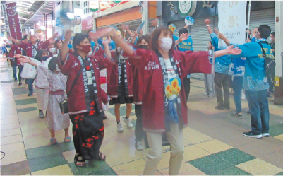 門司みなと祭「総おどり」栄町銀天街写真