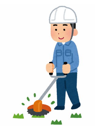 草刈り運動のお知らせのイラスト
