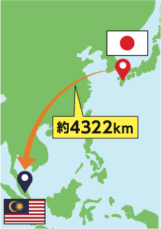 約4322km