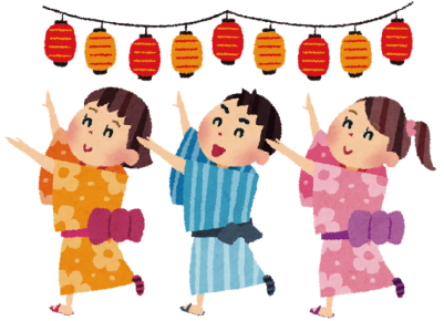 子どもが踊ってるイラスト