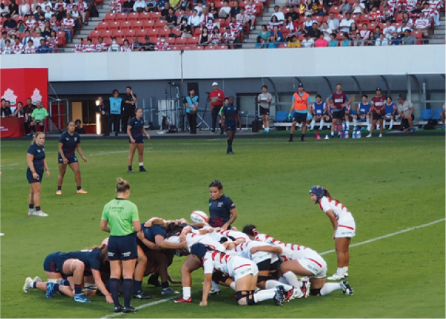 ラグビー女子日本代表戦の写真