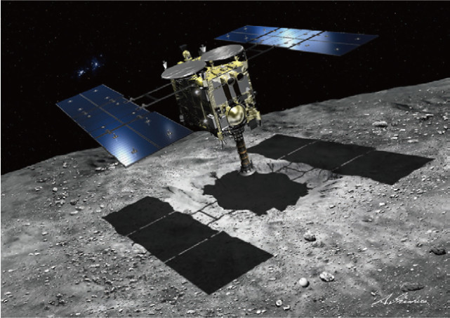 小惑星探査機「はやぶさ2」の画像