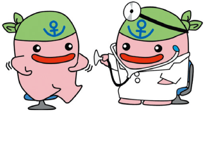 健診中のイラスト