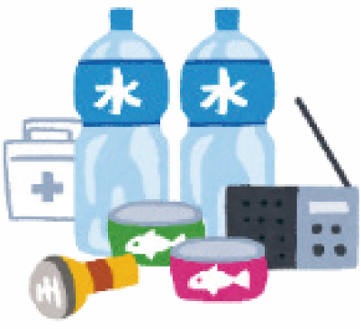 非常持ち出し品（防災グッズ）のイラスト