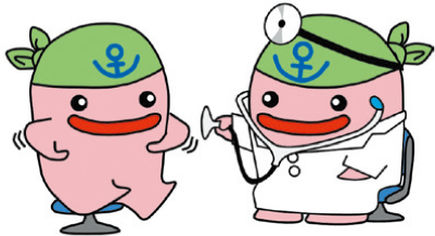 特定健診のじーもくんのイラスト