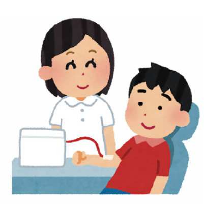 400ml献血にご協力をのイラスト
