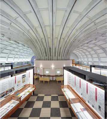 撮影地の文学館内の写真