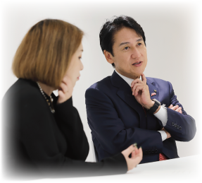 対談時の武内和久と町田そのこさんの写真