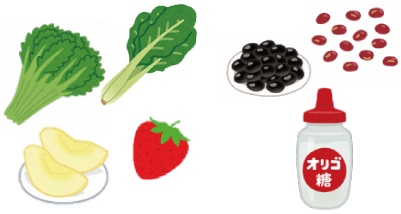 食物繊維やオリゴ糖のイラスト