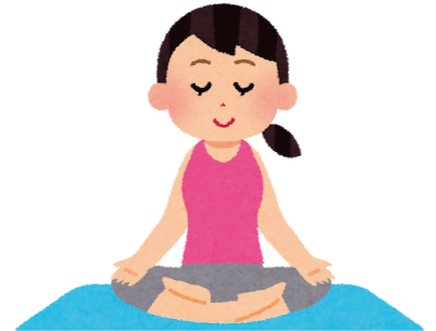 やさしいヨガのイラスト