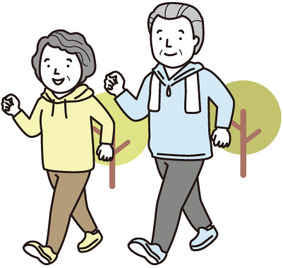 動く（身体活動）のイラスト