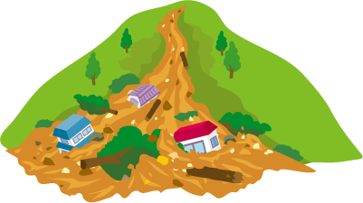 災害時の避難に関する調査にご協力をのイラスト