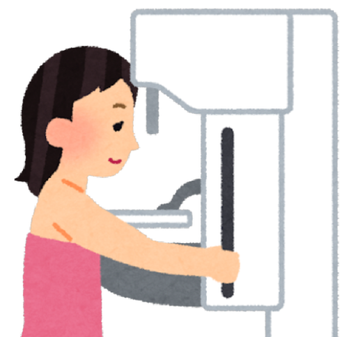 マンモグラフィ検診のイラスト