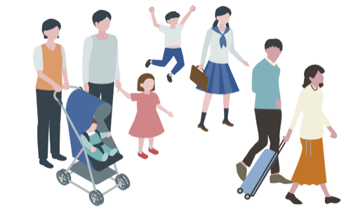 人があつまるのイメージイラスト