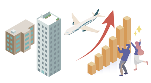 投資があつまるのイメージイラスト