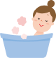 入浴中のイラスト