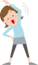 ストレッチ中のイラスト