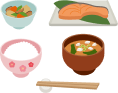 バランスの取れた食事のイラスト