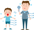 服装の工夫のイラスト