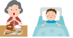 体調管理と無理のない行動のイラスト