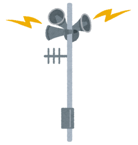 防災スピーカーのイラスト
