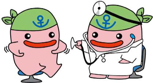 健診中のイラスト