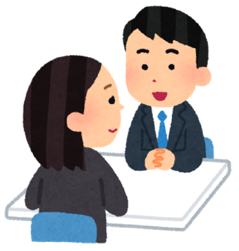 相談する男性のイラスト