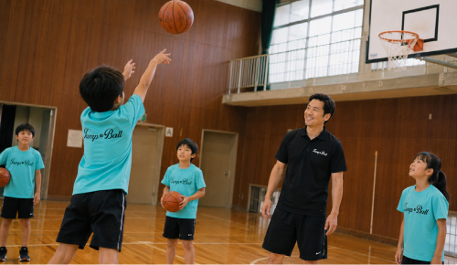 バスケット子ども教室の様子