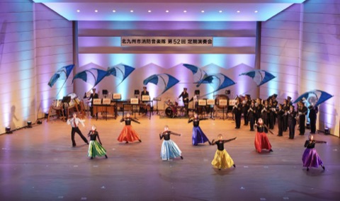 消防音楽隊定期演奏会の様子